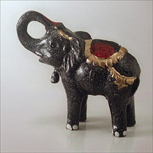 Coin Bank (Elephant) made of burnt clay
